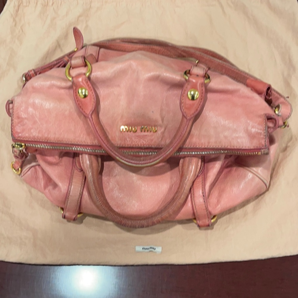 Well loved - Auth Miu Miu Bow bag - PLS READ